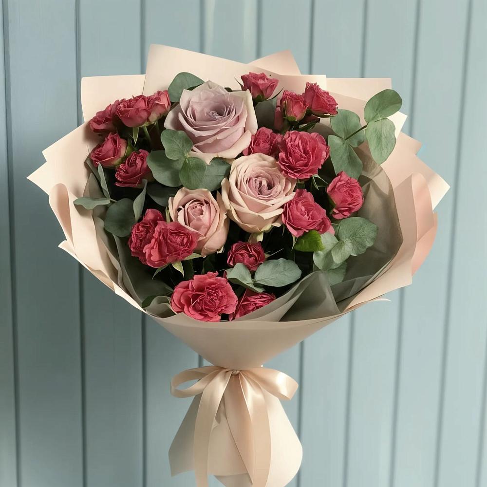 Букет цветов из: Гвоздики и Розы в Виноградово
