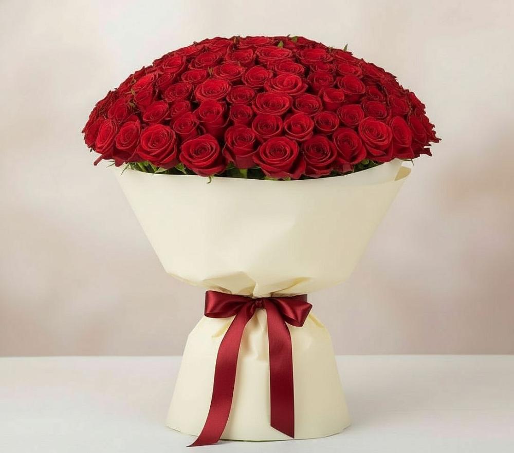 Букет 101 Красная роза Милано в Виноградово