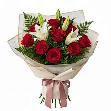 Букет цветов из:  Лилии и Розы #REPLACE_PRED# Виноградово