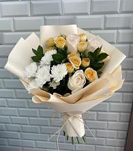 Букет цветов из:  Розы и Хризантемы в Виноградово