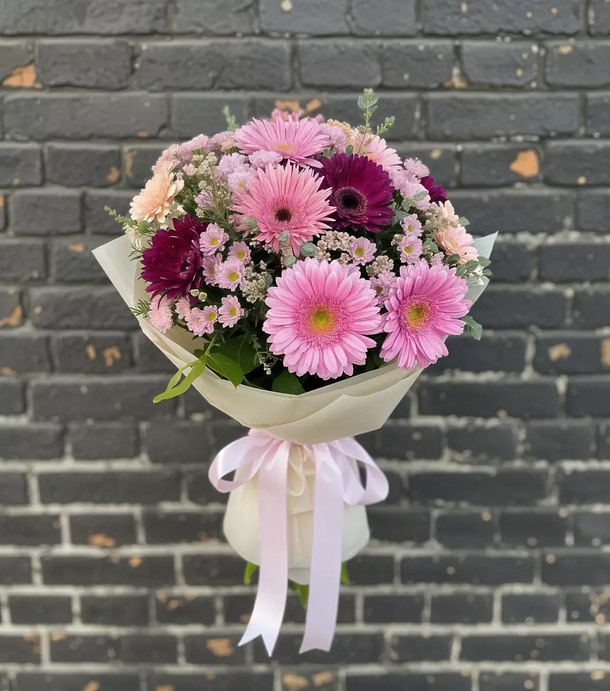 Букет цветов из: Герберы и Хризантемы в Виноградово