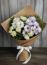 Букет цветов из:  Хризантемы и Розы в Виноградово