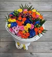 Букет цветов из:  Розы и Хризантемы в Виноградово