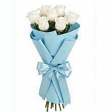 Букет 7 белых роз Проуд в Виноградово