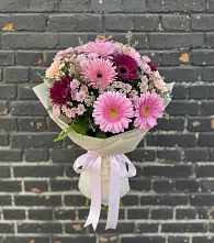 Букет цветов из:  Герберы и Хризантемы в Виноградово