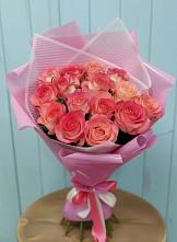 Букет 15 Розовых роз Равель в Виноградово