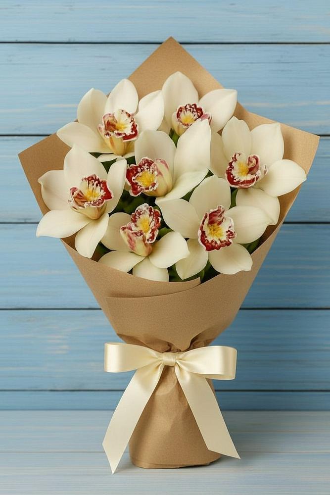 Букет цветов из: Орхидеи и Розы в Виноградово